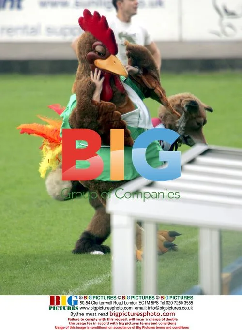 Corrie actor Sean Wilson as chicken mascot