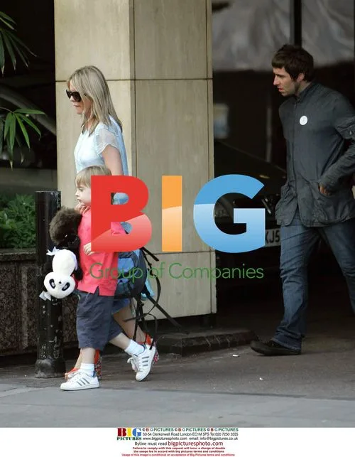 Patsy Kensit and Liam Gallagher with son
