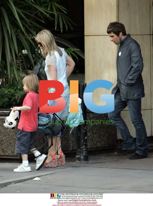 Patsy Kensit, Liam Gallagher and son Lennon leave hospital
