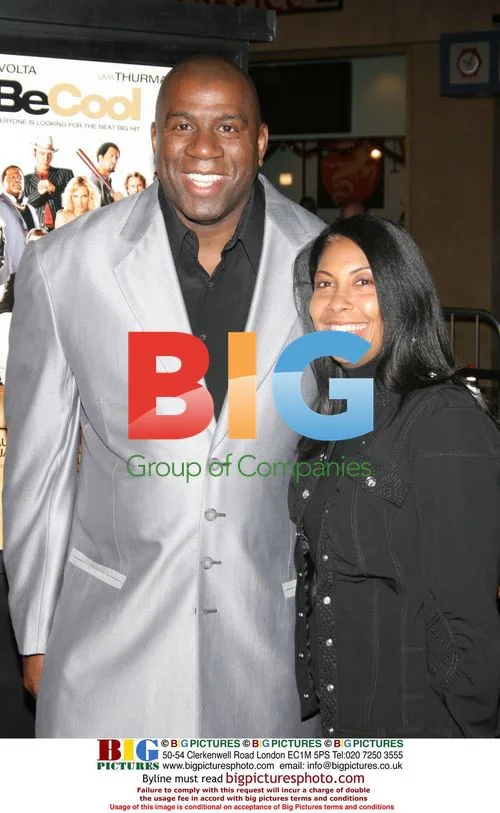 Magic Johnson & Cookie Kelly at 'Be Cool' Premiere