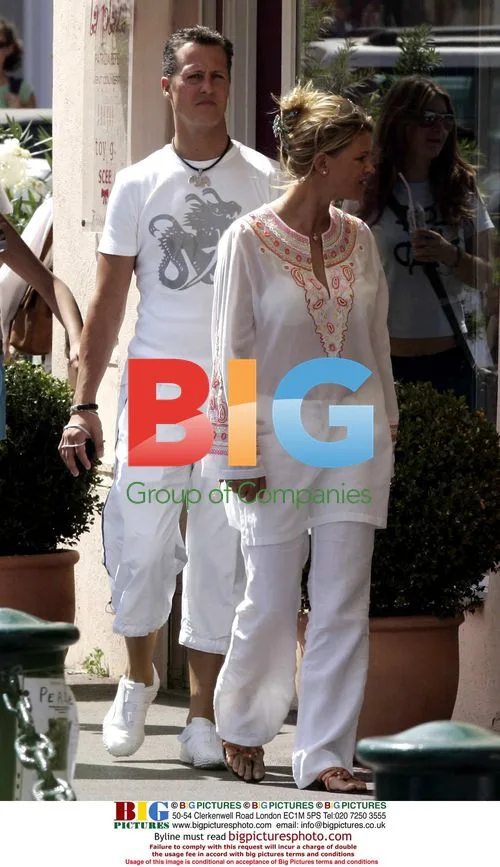 Michael Schumacher and Wife in Saint Tropez