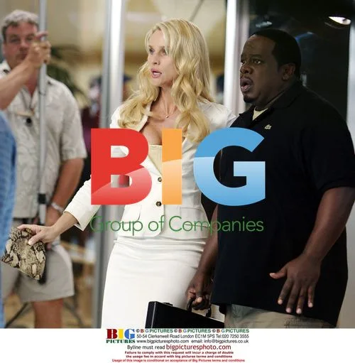 Nicollette Sheridan and Cedric the Entertainer on 'The Cleaner' set
