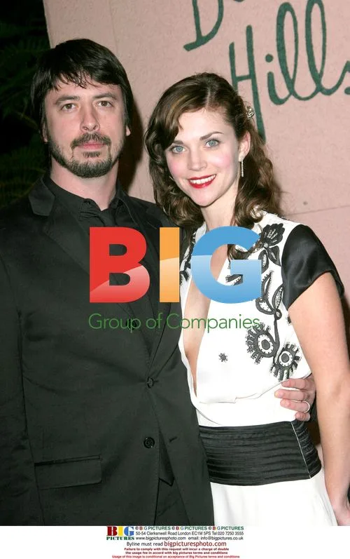 Dave Grohl and wife Jordan at Clive Davis Pre-Grammy party