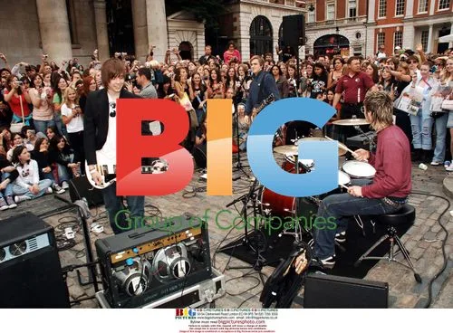 Singer Danny Jones and McFly Busking at HMV