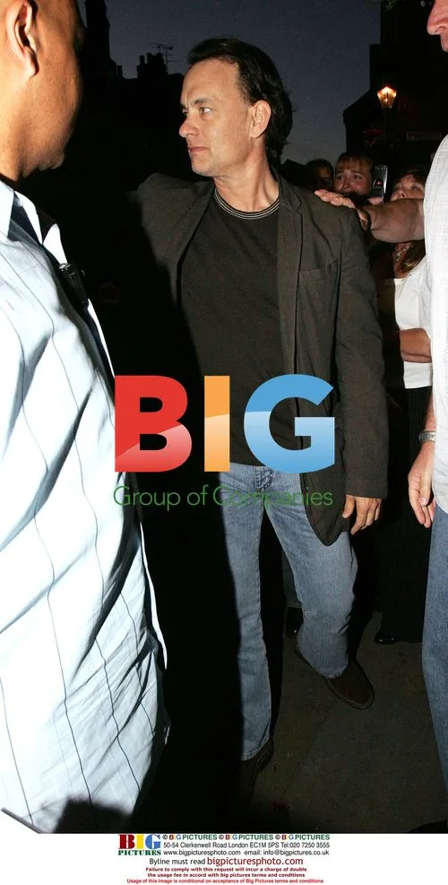 Tom Hanks and Ron Howard leave restaurant in Lincoln, UK