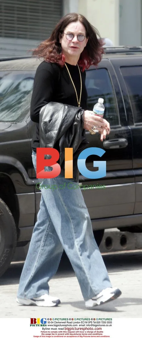 Ozzy Osbourne chats with friends in Hollywood