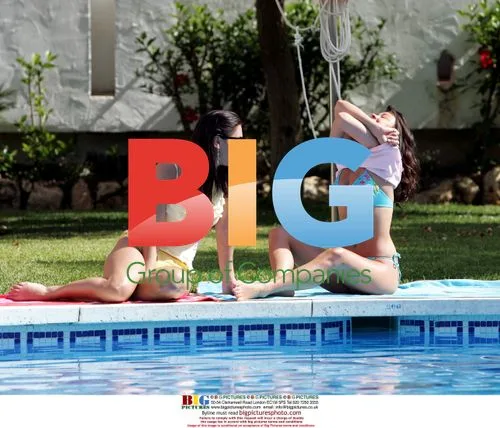 Lisa Scott Lee Relaxing by Pool