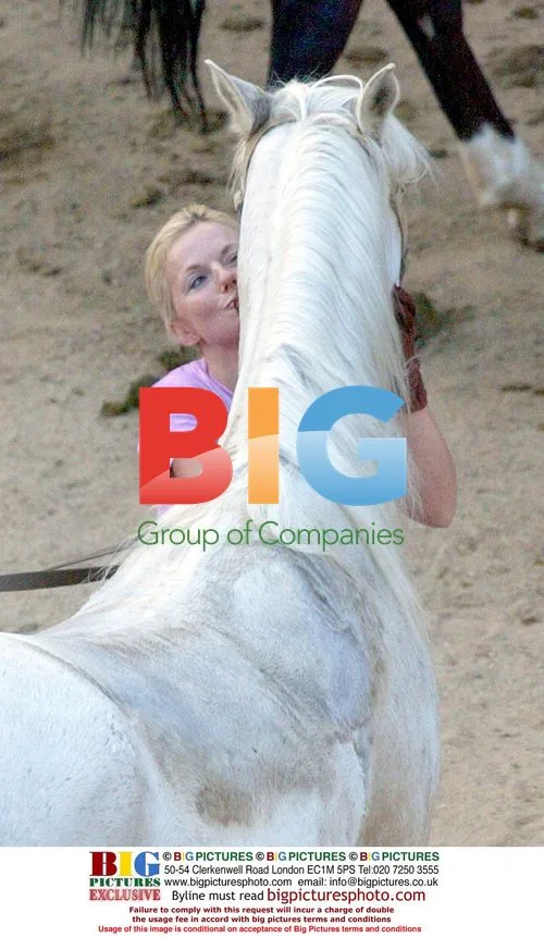Geri Halliwell Horseback Riding