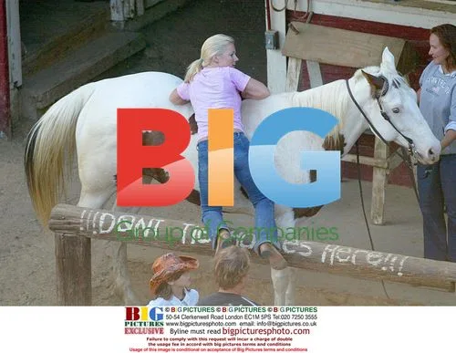 Geri Halliwell Horseback Riding