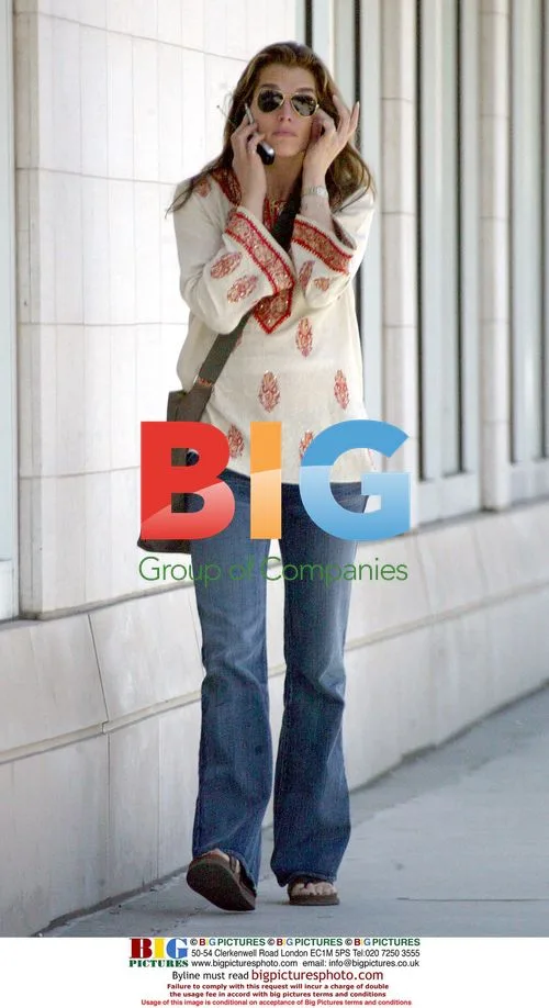 Brooke Shields on Phone in Beverly Hills