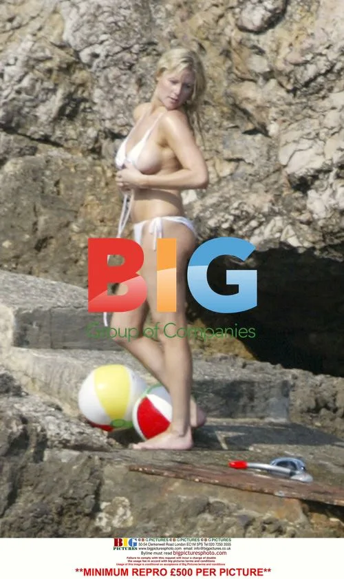 Abi Titmuss in Spain pool