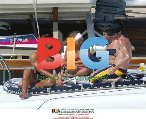 Charlotte Church and Gavin Henson on Boat in Mediterranean