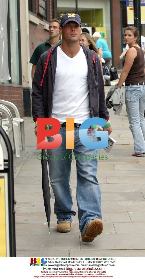 Footballer Freddie Ljungberg strolling in London