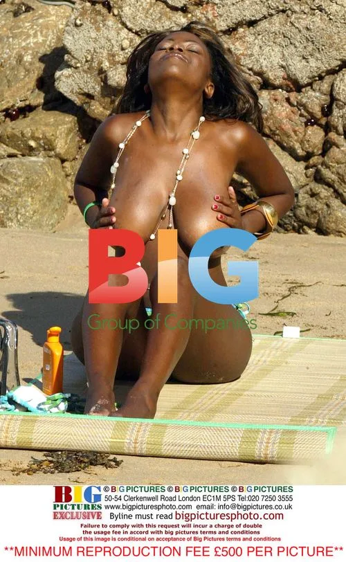Big Brother's Makosi Musambasi Sunbathes in France