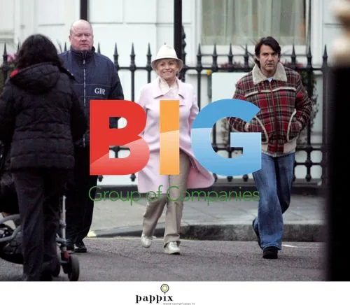 Steve McFadden and Barbara Windsor take a walk in London