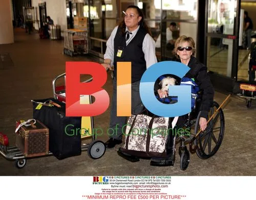 Jane Fonda Arrives at LAX in Wheelchair