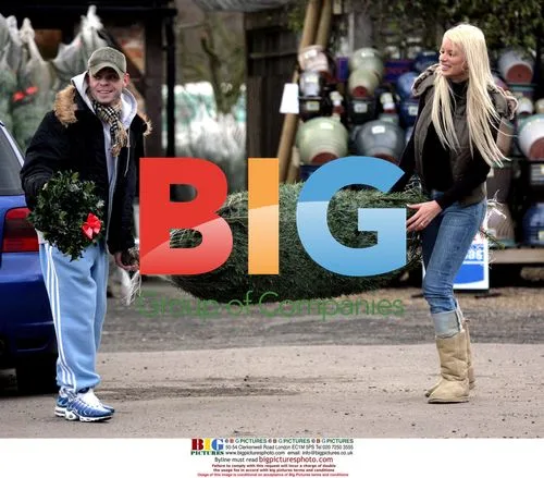 Emma B and Brian Harvey Look at Christmas Trees