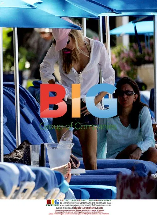 Denise Richards on Caribbean beach