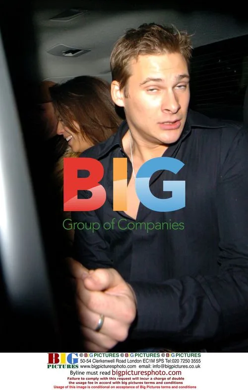 Lee Ryan leaving Elton John's pre-wedding party