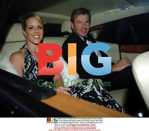 Nick Faldo and wife arrive to Elton John civil partnership party