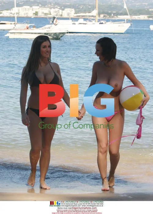 Glamour Models Relaxing in Caribbean Sea