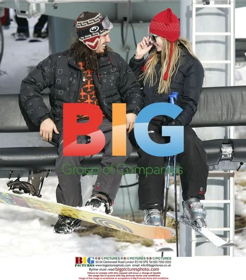 Mischa Barton and Cisco Adler Ski in Aspen
