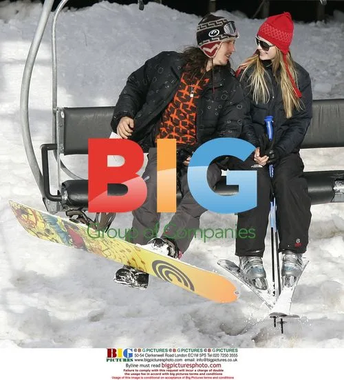 Mischa Barton and Cisco Adler Ski in Aspen