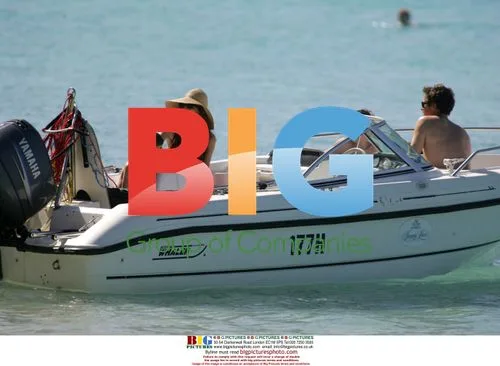Hugh Grant and Jemima Khan Boat Trip in the Caribbean