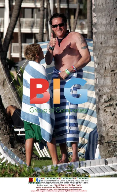 Michael Madsen and son at Grand Wailea resort