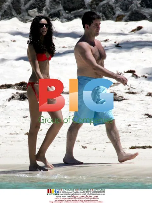 Simon Cowell and Terri Seymour on Caribbean Beach