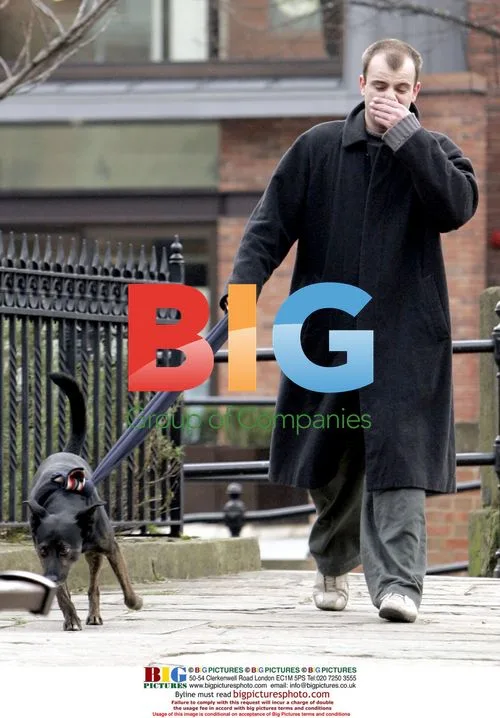 Simon Gregson walking dog on Coronation Street break