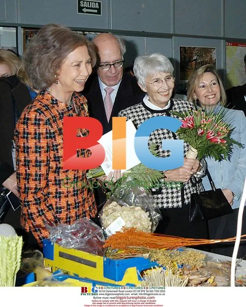 Queen Sofia of Spain visits with Dalma Madl