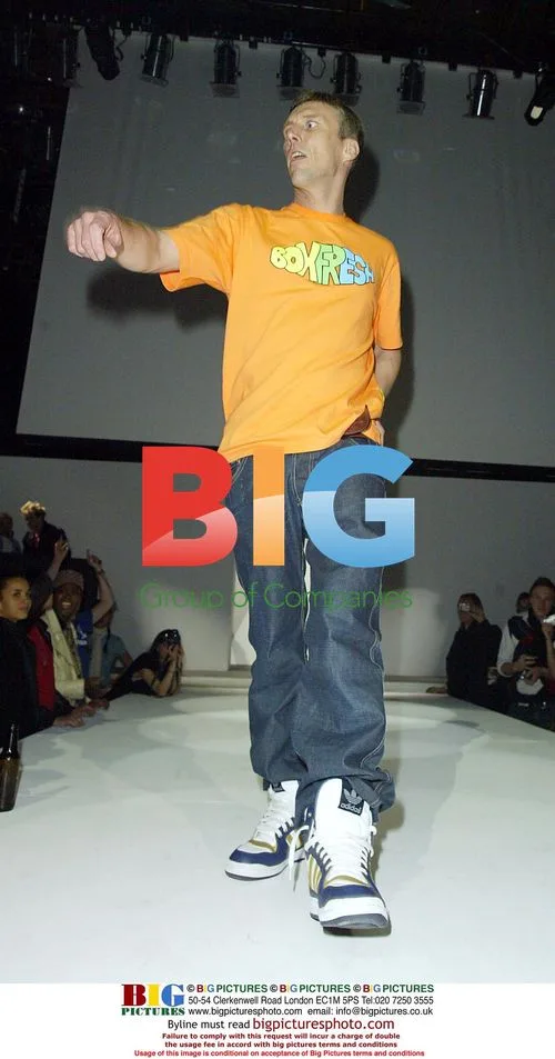 Bez from Happy Mondays on London catwalk
