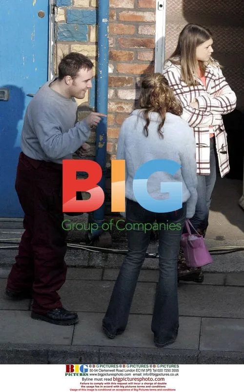 Samia Ghadie and Alan Halsall on Coronation Street set
