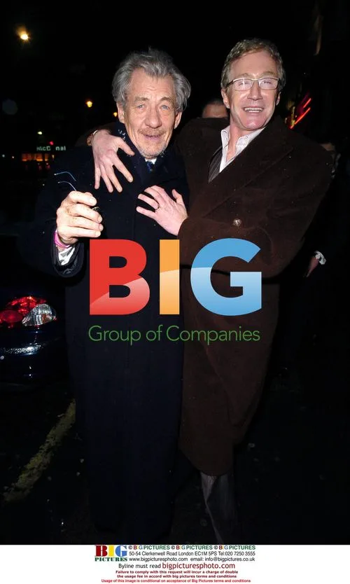 Paul O Grady and Sir Ian McKellan at Acorn Antiques Party