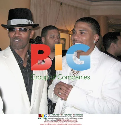Jamie Foxx & Nelly at Clive Davis Pre-Grammy Party