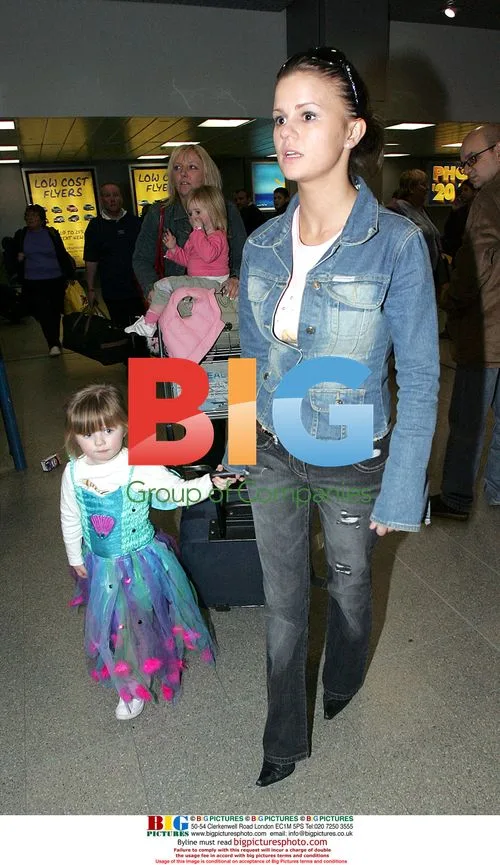 Kerry Katona Arrives at Manchester Airport