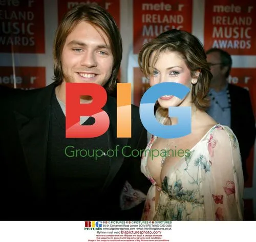 Brian McFadden and Delta Goodrem at Meteor Ireland Music Awards