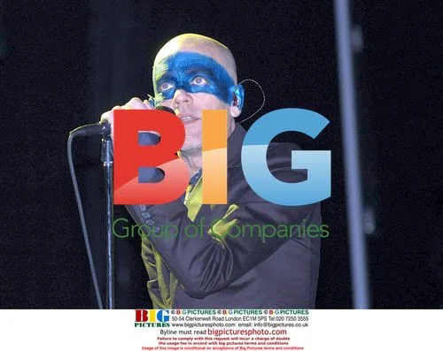 Micheal Stripe of REM on stage in Dublin