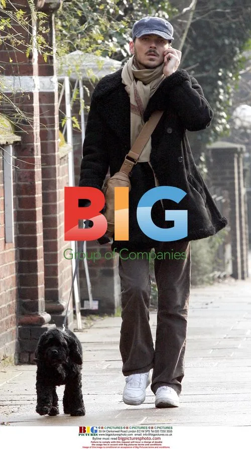 Mathew Williamson out walking with dog