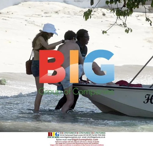 Hugh Grant and Jemina Khan on Caribbean Boat Ride