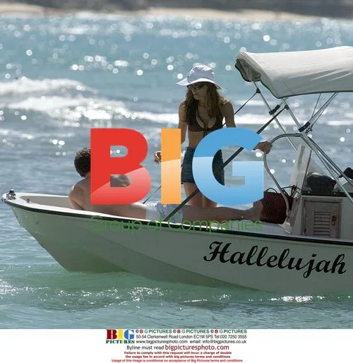 Hugh Grant and Jemina Khan on Caribbean Vacation