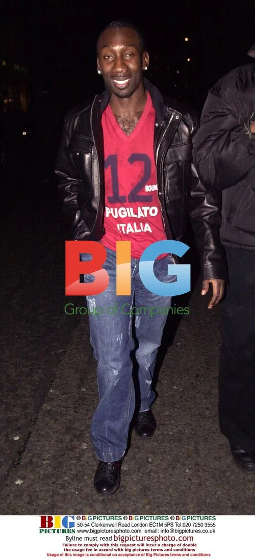 Footballer Jimmy Floyd Hasslebank in Mayfair
