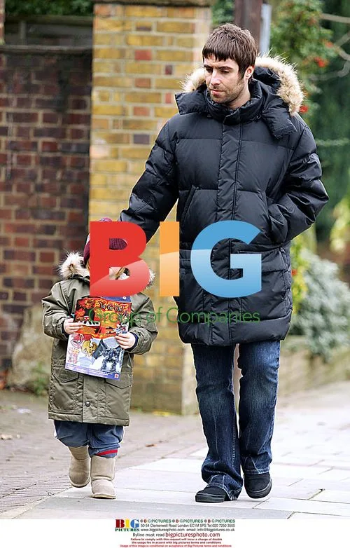 Liam Gallagher and son Gene out shopping