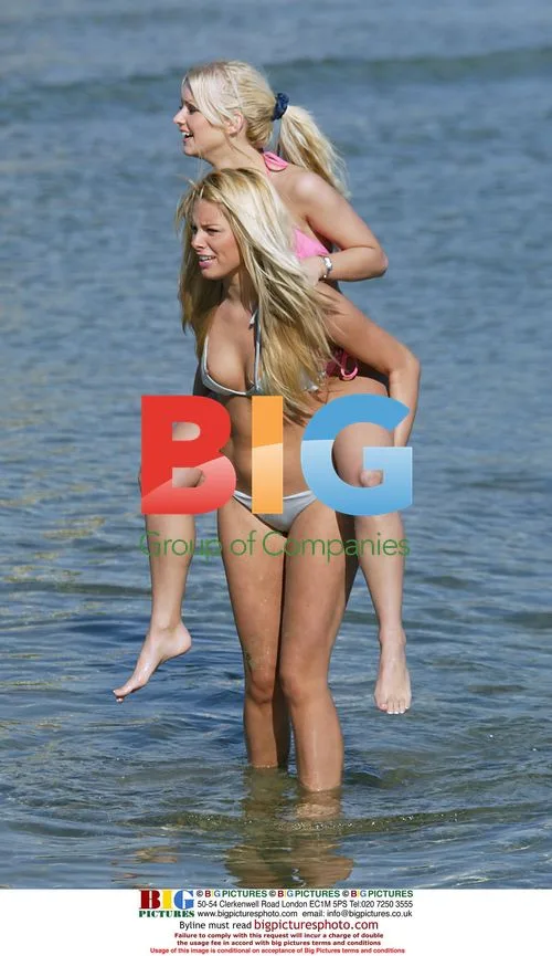 Charlene Hart and Leah Newman fooling around in Cyprus