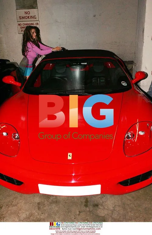 Model Jordan tries out new Ferrari