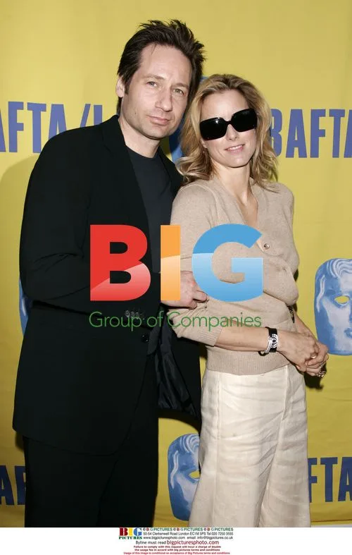 DAVID DUCHOVNY and TEA LEONI at BAFTA LA Tea Party