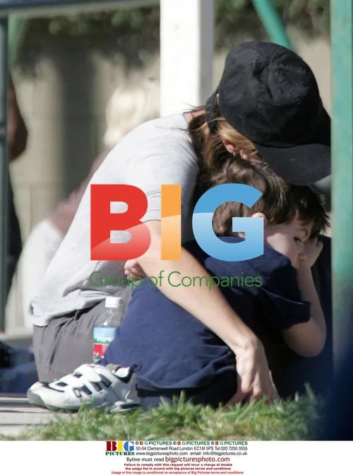 Calista Flockhart and son Liam at playground