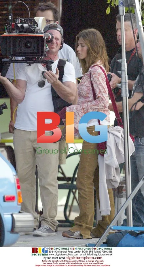 Jennifer Aniston on set of "Friends with Money"