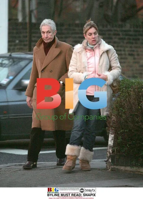 Charlie Watts and daughter in London